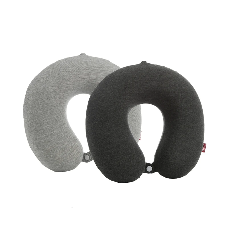 Simple Modern Modal Fabric Memory Foam Travel Neck Pillow for Airplane