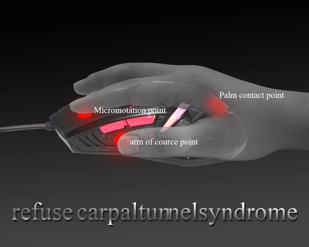 Custom Mouse Ryon M601-3 stylish high quality backlit mouse for gamers