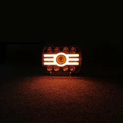 Newest 65W Auto Lighting System Rectangle Square Hi/Lo Dual Color Sealed Beam Amber 5x7 INCH Led Headlight