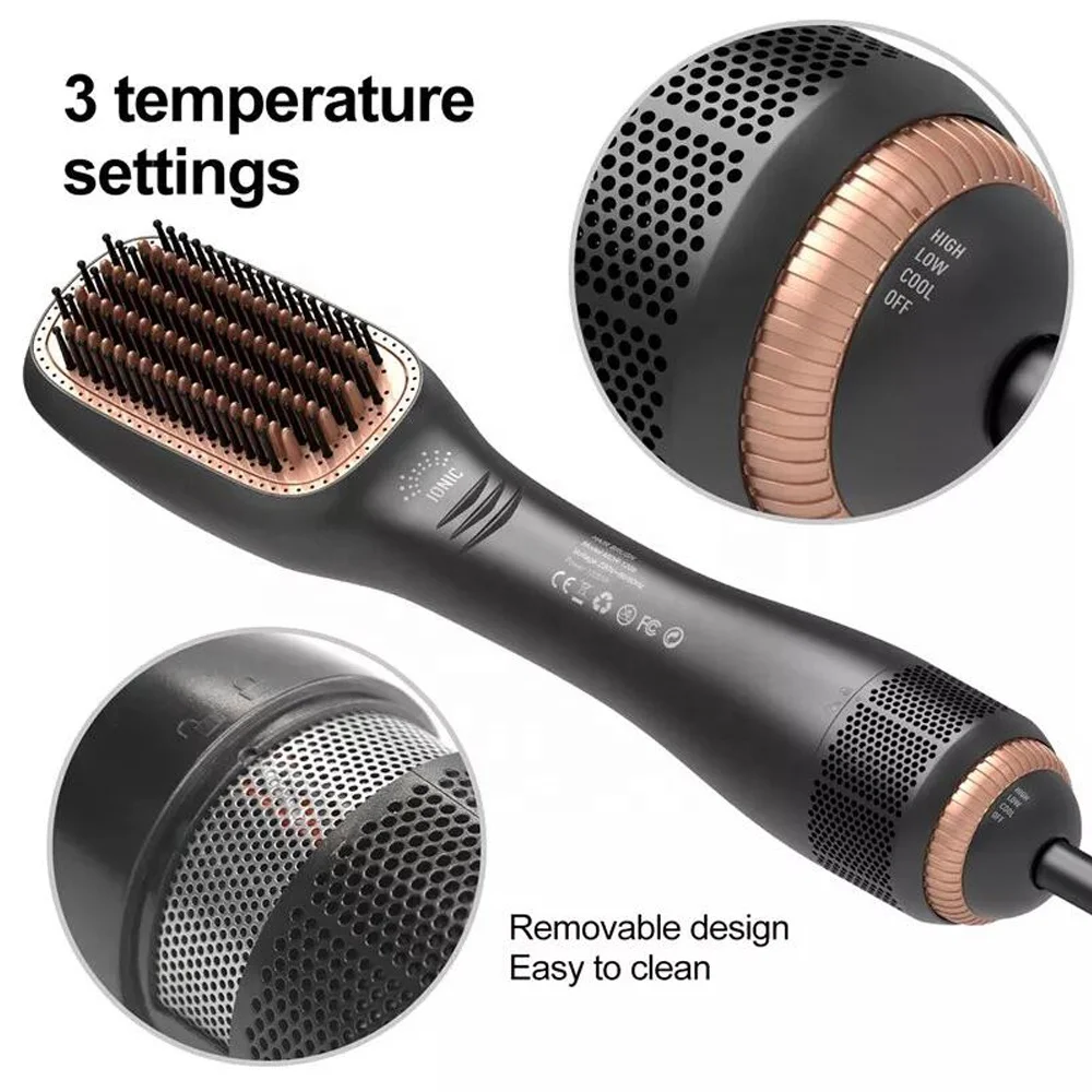 1200W Professional Hot Air Brush One Step Blow Hair Dryer Brush and Volumizer