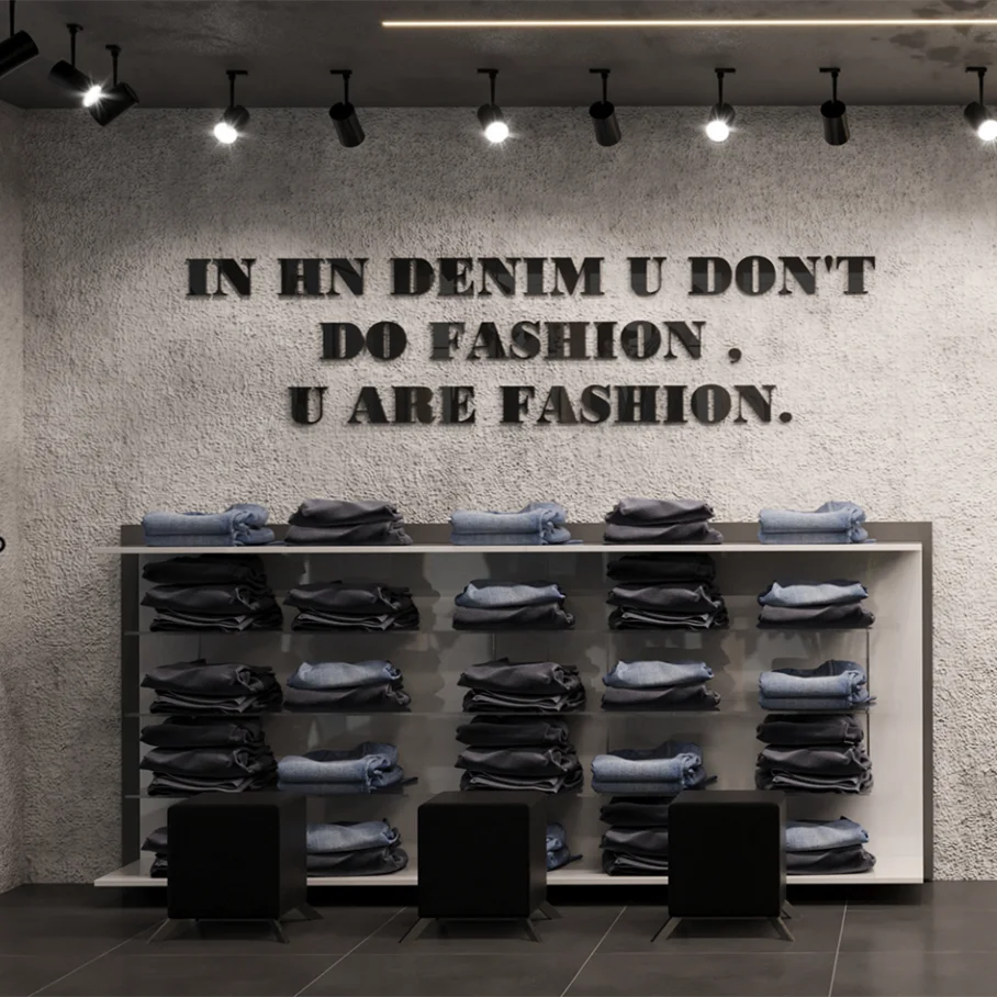 Retail Wooden Clothing Boutique Store Furniture Custom Commercial Womenswear Shop Fixtures Floor Stand