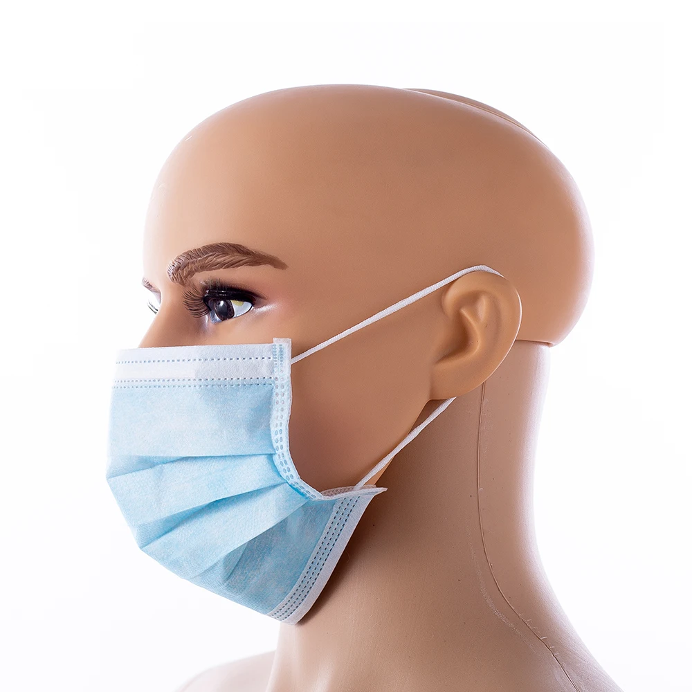 Маска для лица, синяя/белая/черная, 3 слоя, одноразовые медицинские маски, крутой дышащий фильтр, нетканый ушной вкладыш