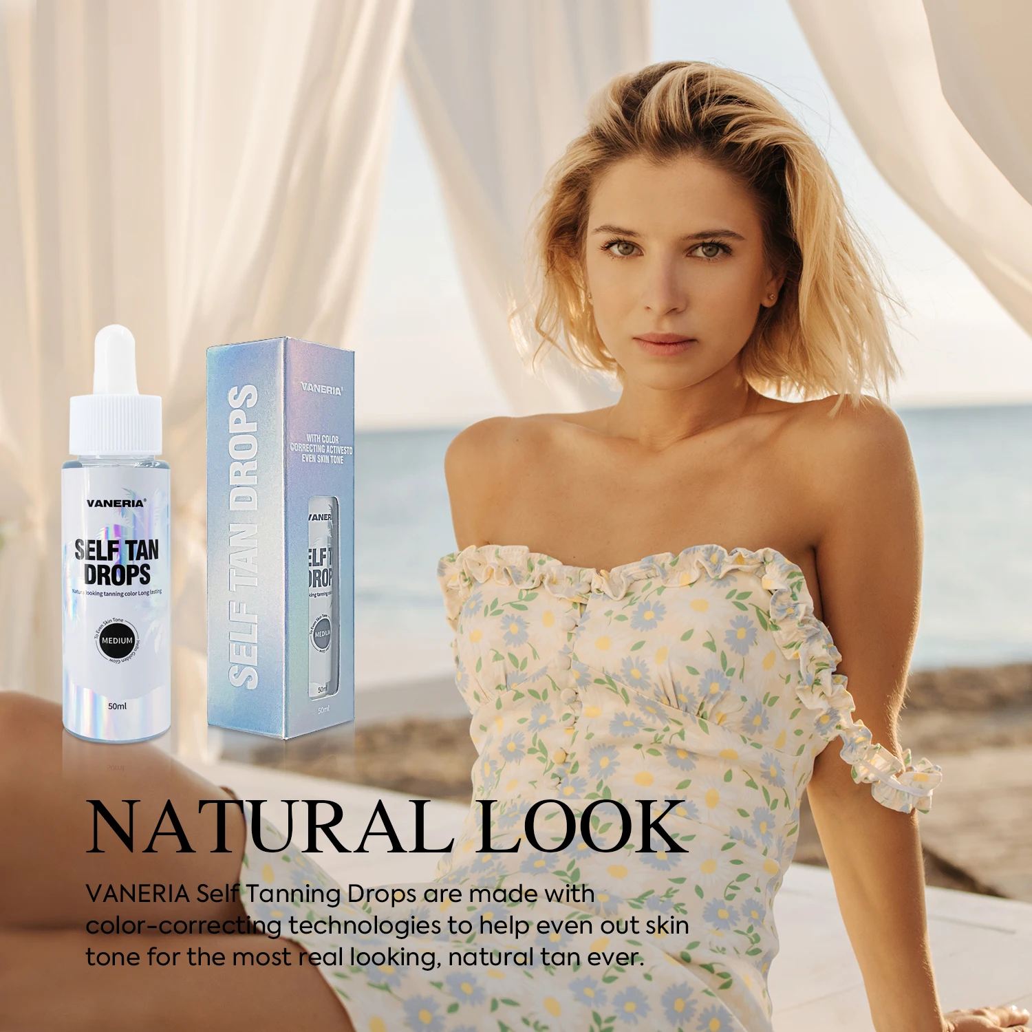 Vaneria Sunless загар капли частная марка пользовательская бронзовая комнатная самозагаряющаяся масляная сыворотка питательные самозагаряющиеся