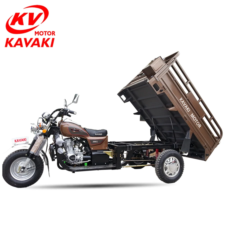 china kavaki Popular motorcycle 125cc Adult Motorized gasoline tricycle 3 Wheels Bicycle In Africa