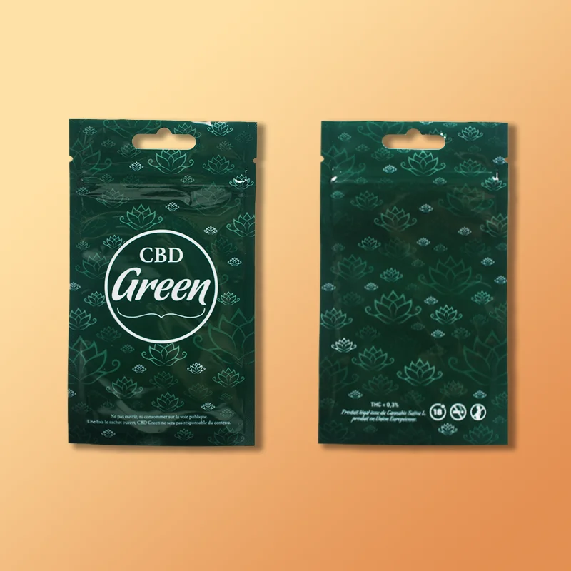 High Food Grade Quality Plastic Three Side Seal Zipper Lock Tobacco Pouch Tea Packaging Bags Digital Mylar Bags