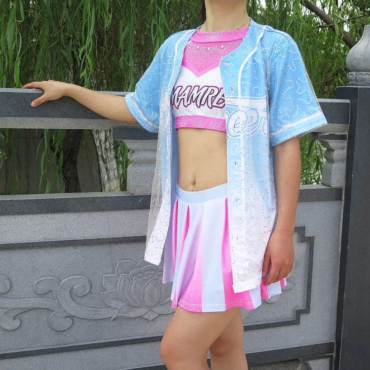 
Hot sale custom printing cheerleading uniforms, sexy girl cheerleading uniforms 