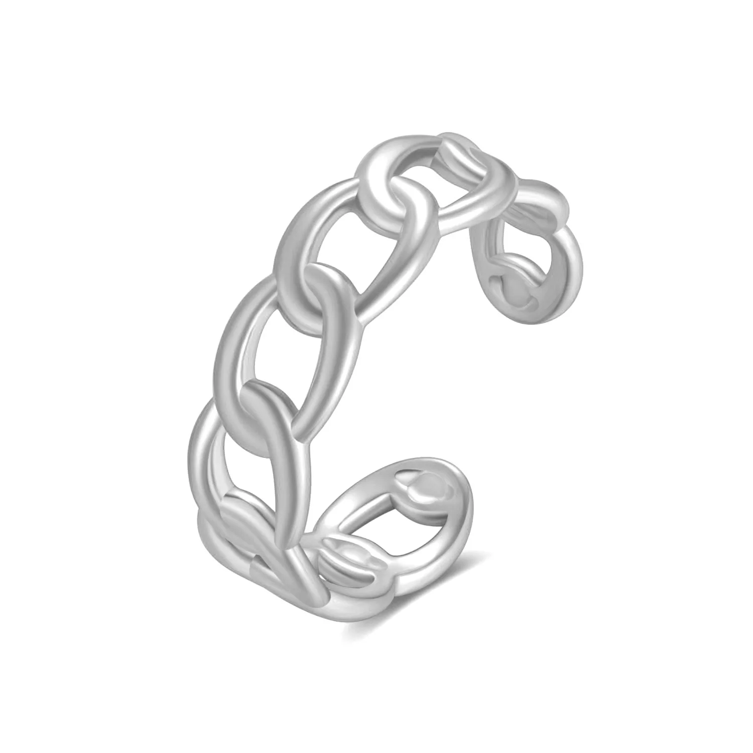 R65-004 Halo Women Simple Design Open Size Good Price Cheap Stainless Steel Rings