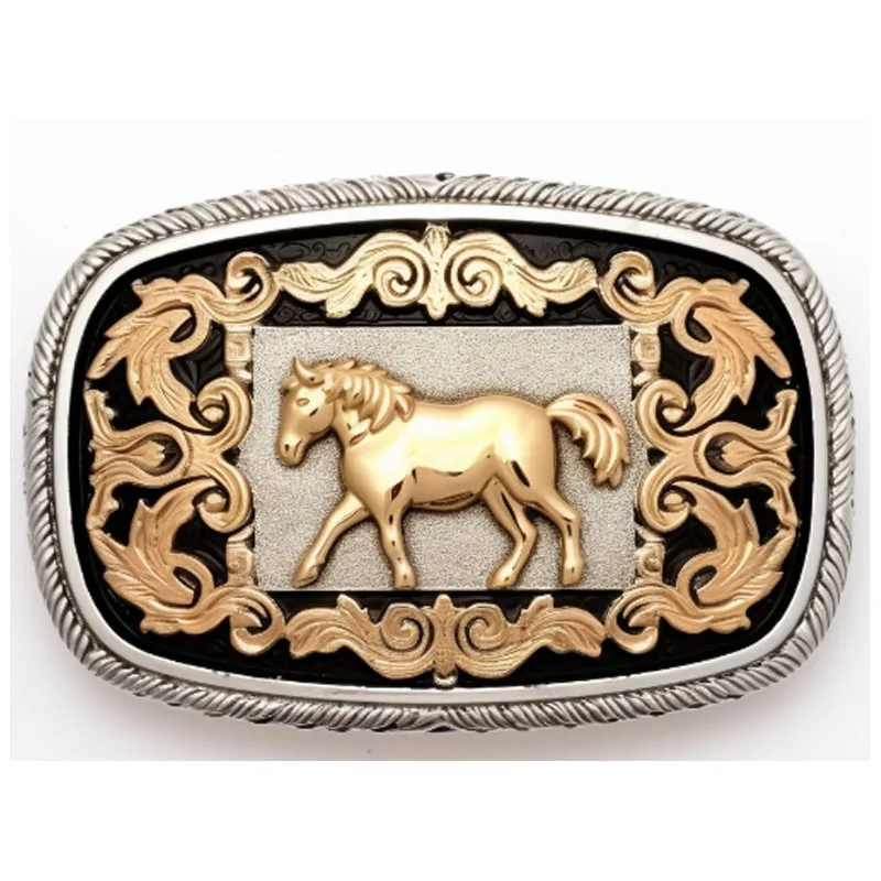 OEM Logo Hebillas De Cinturon Belts Buckle Hook Hardware Logo for Men Big Western Cowboy Belt Buckle