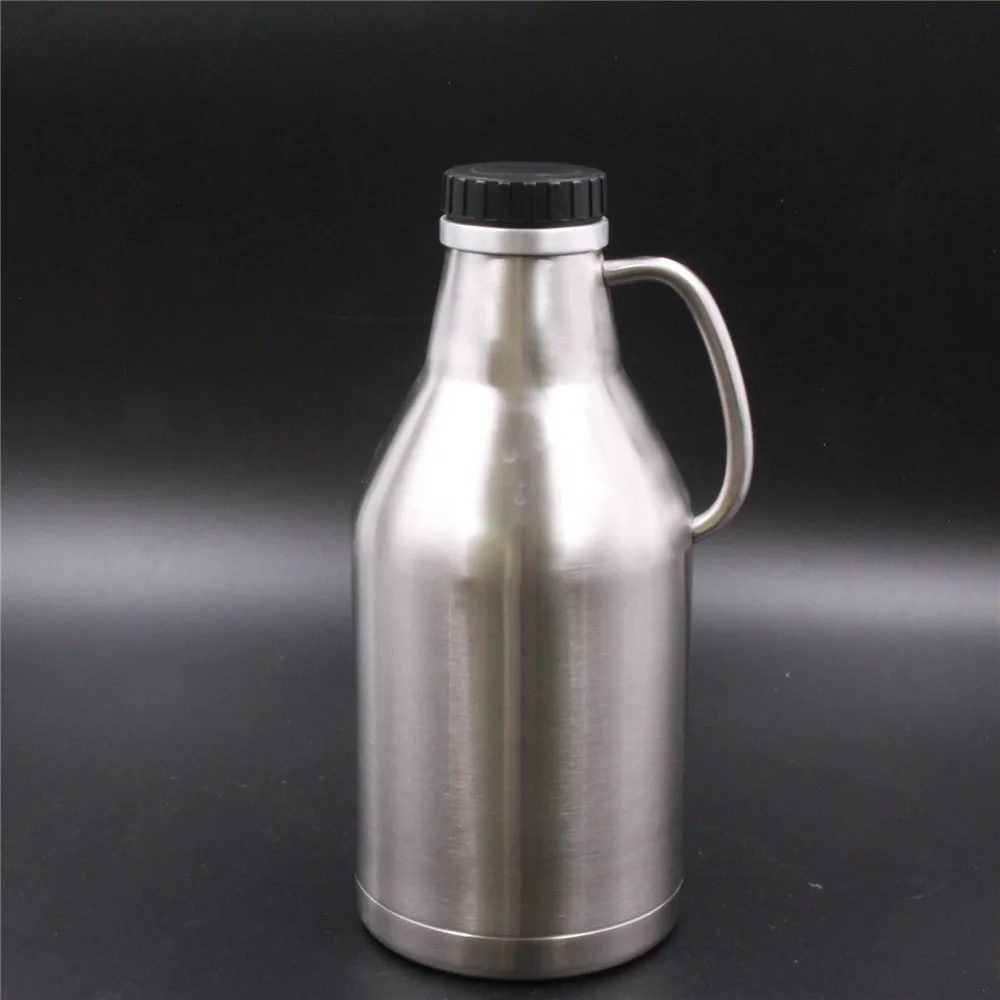 Pressurized 2liter beer growler - CO2 growler with regulator & tap in stock