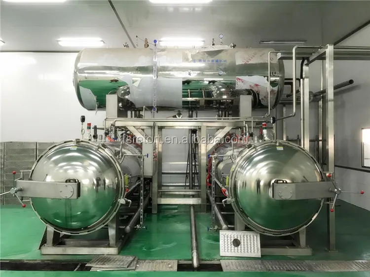industrial three tank water spray retort machine  autoclave sterilization retort sterilizer  for Sweet Corn Milk Pouch