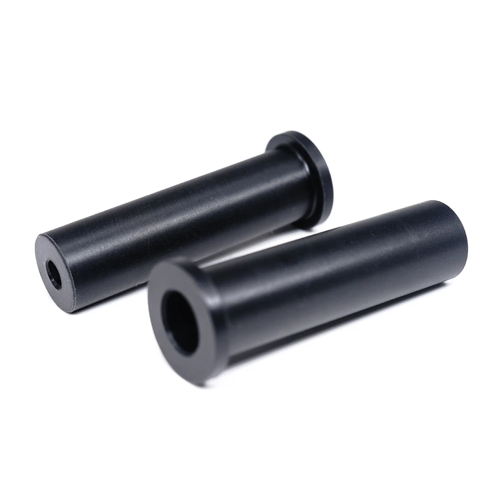 CNC machining processing Engineering plastic nylon bushing with self-lubricating  oil-free lining flange turned shaft bushing
