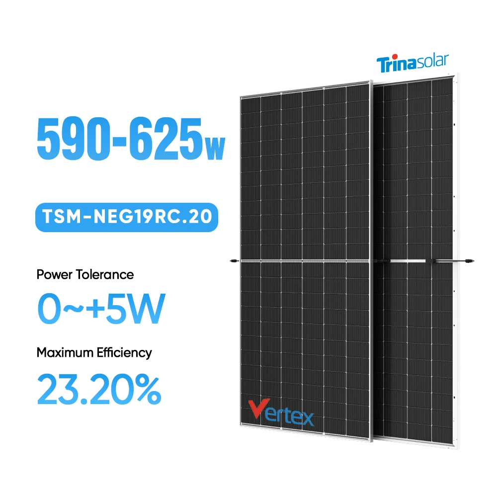 Trina Solar Panel Double Glass 590W Monocrystalline Silicon Panel Solar Price