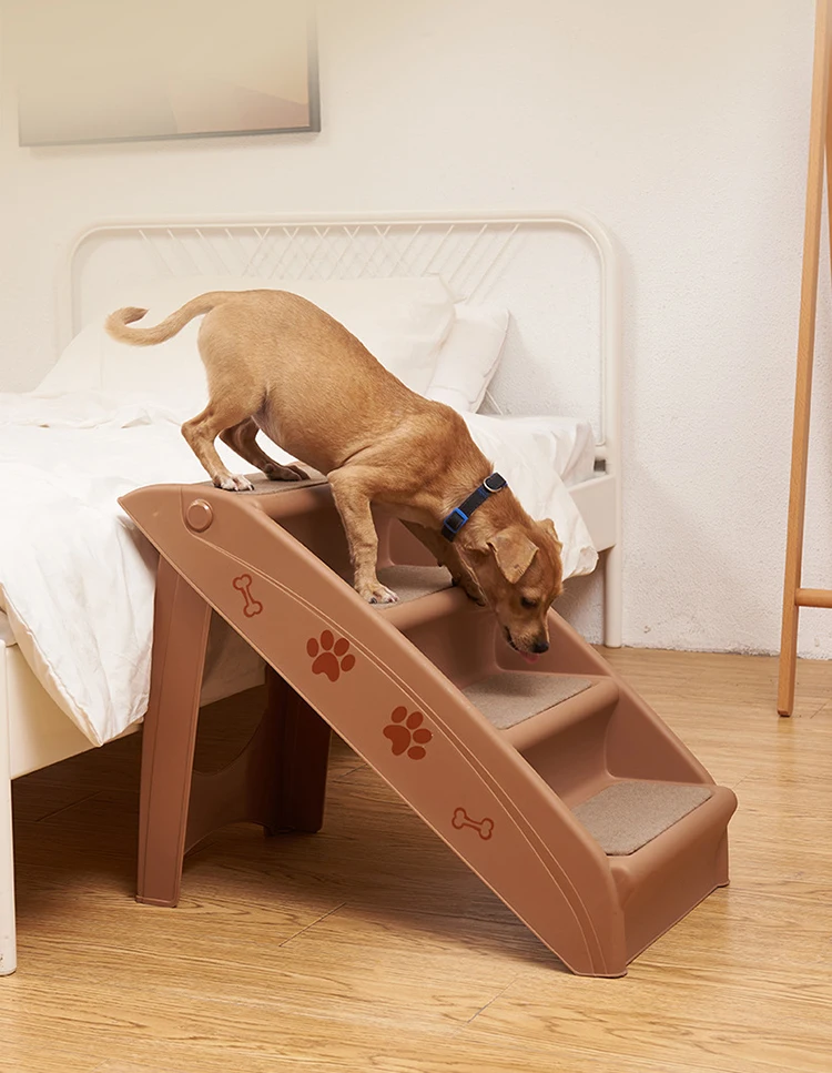 Four Step Pet Steps Stairs Indoor Foldable Pet Stairs Dog Stairs for Bed