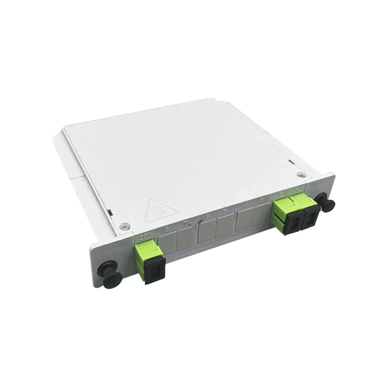 1:2 SC/APC Card PLC fiber optical splitter card inserting splitter waterproof SC UPC LGX box cassette type splitter