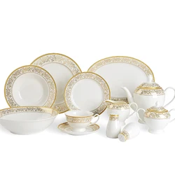 47 шт., набор керамической посуды для семейных ресторанов и отелей