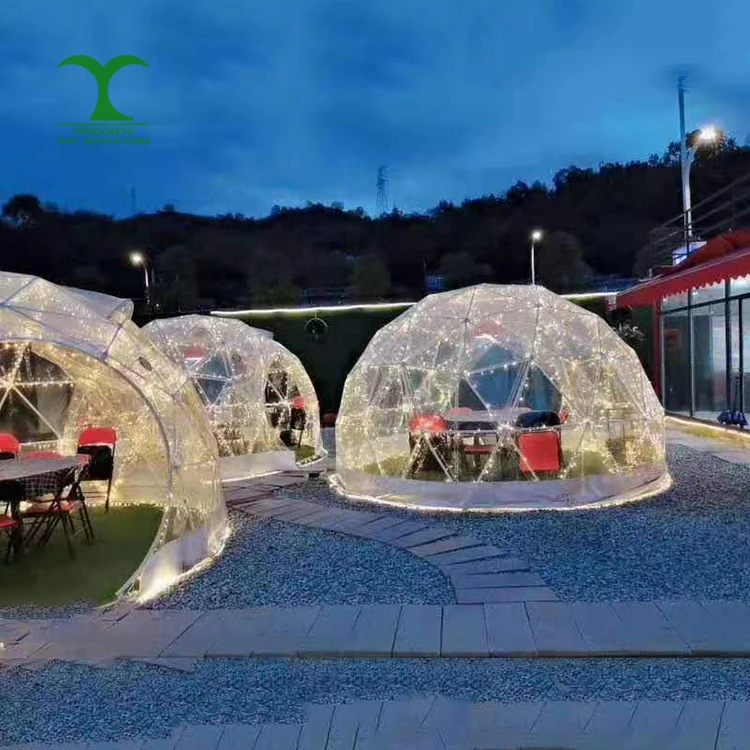 Waterproof Igloo Transparent House Dome Gazebo Tent Restaurant Catering Full Clear Dome Tent 3M 4M