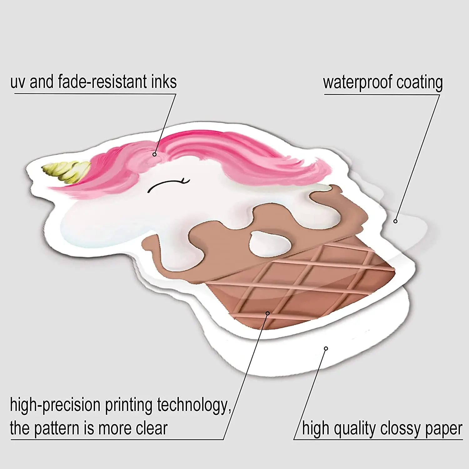 Cute Cartoon Reusable Waterproof Vinyl Stickers for Hydroflask Laptop Skateboard Water Bottles