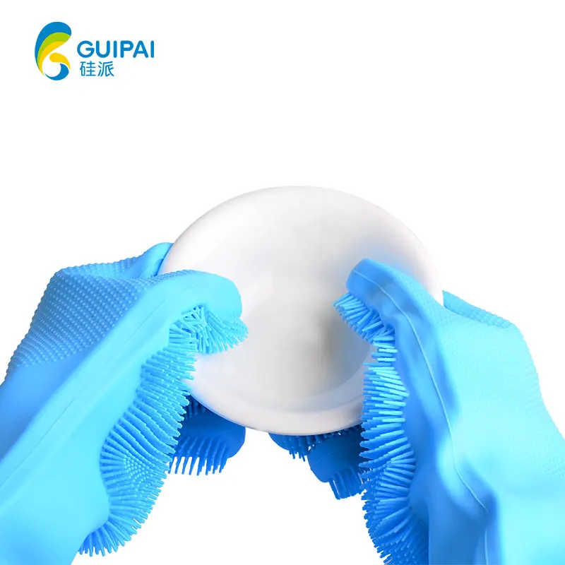 Large Magic Silicone Cleaning Gloves for Kitchen Bathroom Cleaning, Pet Hair Care, Car Washing