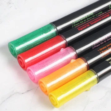 Wholesale multipurpose color hand account double line pen dream outline pen hand-painted stationery highlighter marker pen