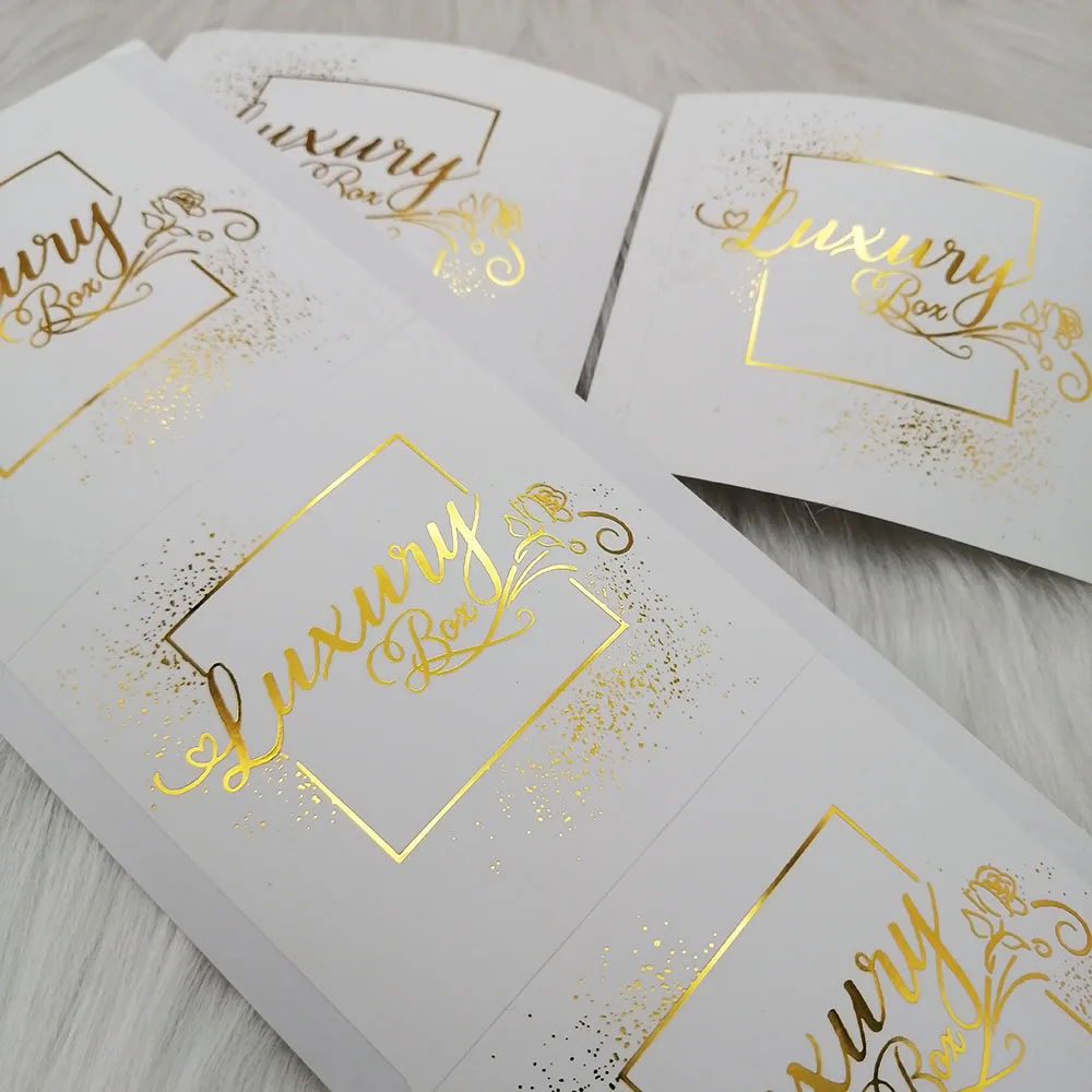 Custom printed hologram sticker labels for laptop gold handmade self-adhesive label thank you sealing sticker