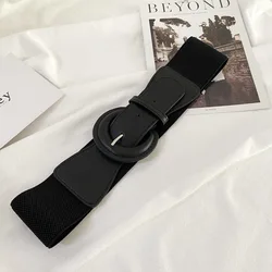 Women Fashion Leather Wide Belts For Coat Dress Decoration Vintage Ceinture Femme Pin Buckle Waist Seal Belt For Ladies