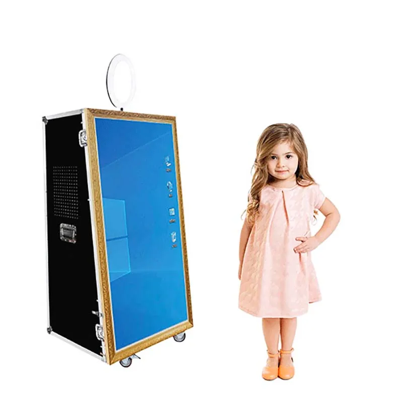 2024 Hot Sale Portable Selfie Selfie Magic Photo Mirror Booth Camera Photo Gif With Fill Light Lamp Manual Touch Screen Magic