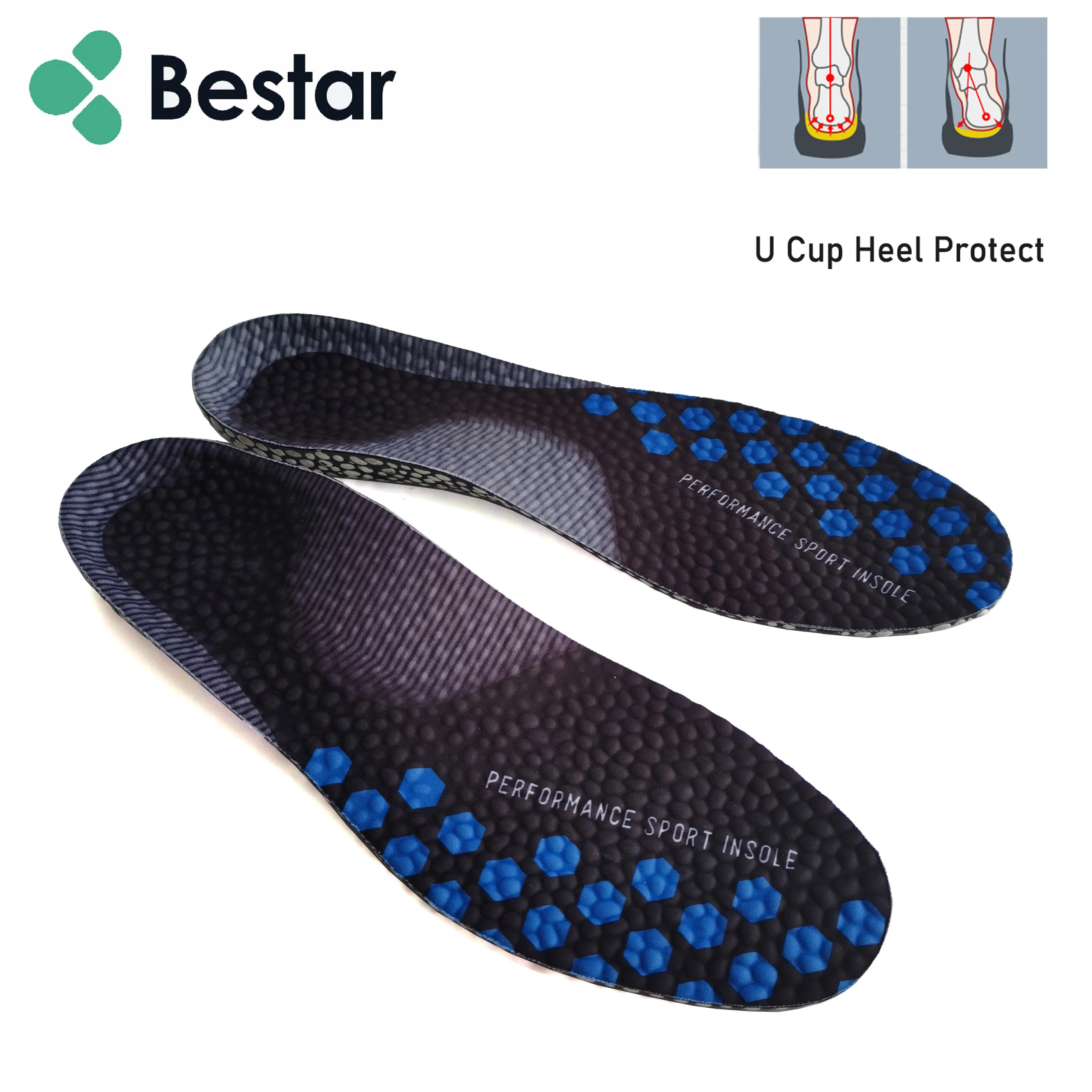 China invisible wearable popcorn foam ETPU shockproof unisex shoe insoles orthopedic insole