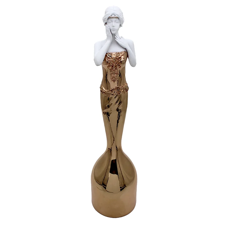 High quality metal crafts custom trophy Statue portrait trophy Custom event competition trophy