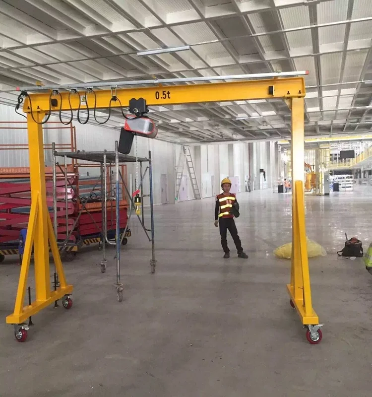 China factory small gantry crane mini portable gantry crane Single-girder gantry crane 1ton for sale