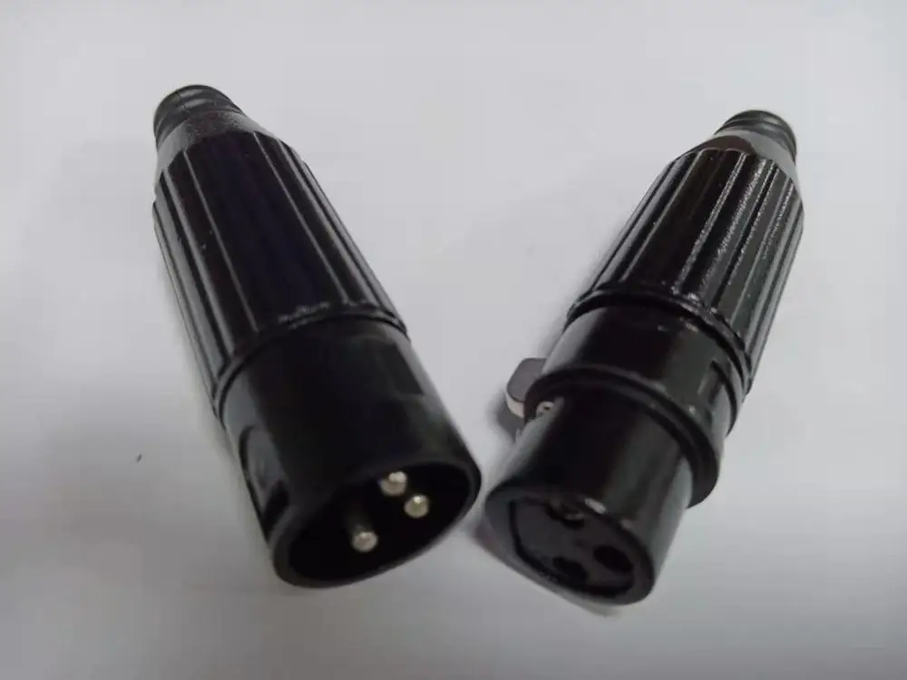  Серебряный и черный 3 Pin XLR