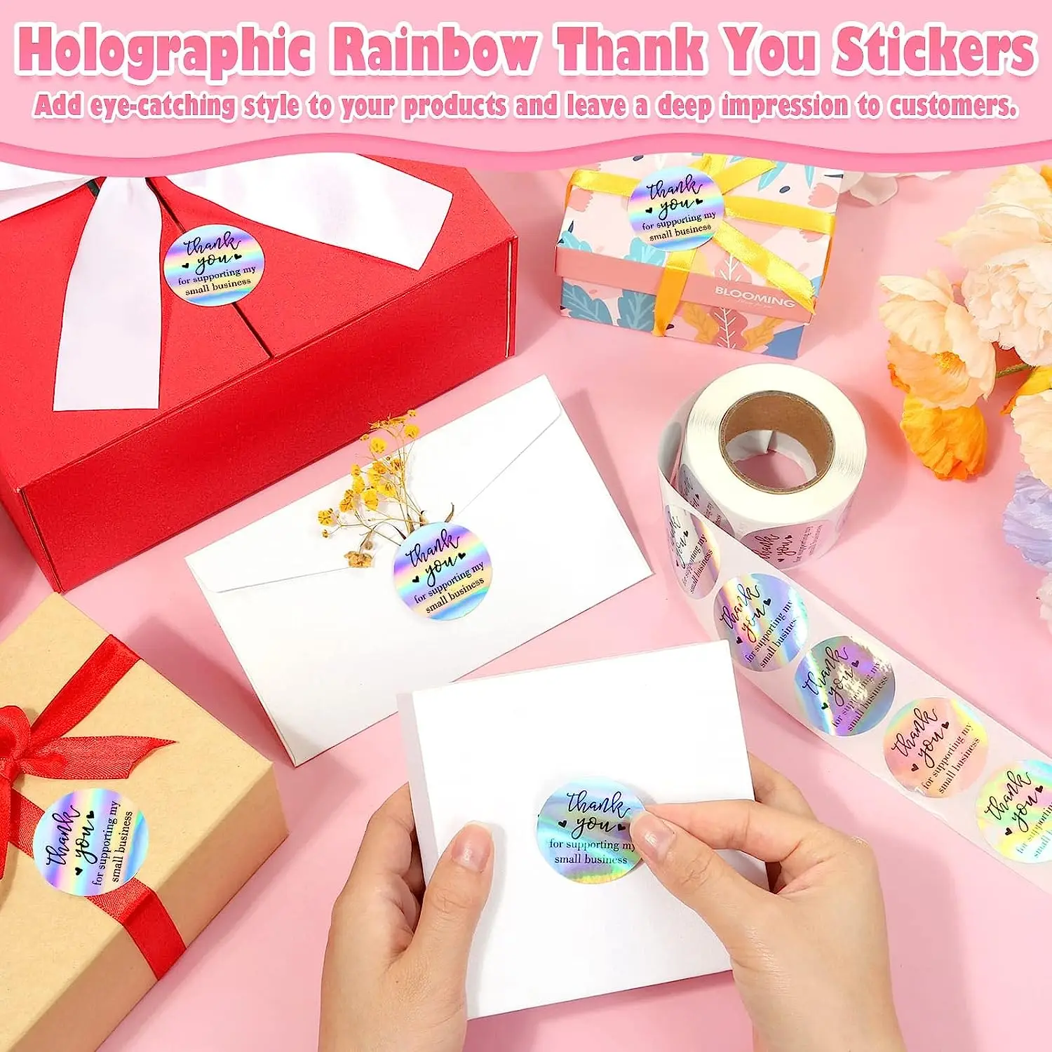 Thank You for Supporting My Small Business Stickers for Packing Envelopes  Gift Wraps and Crafts