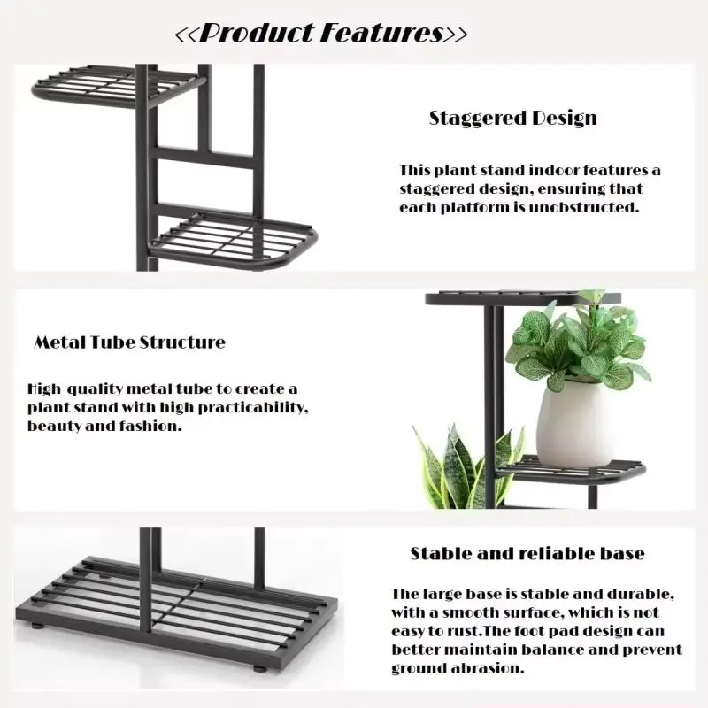 Customization Metal Flower Plant Stand for Living Room 5 Tier Metal Outdoor Corner Shelf Flower Display Stand