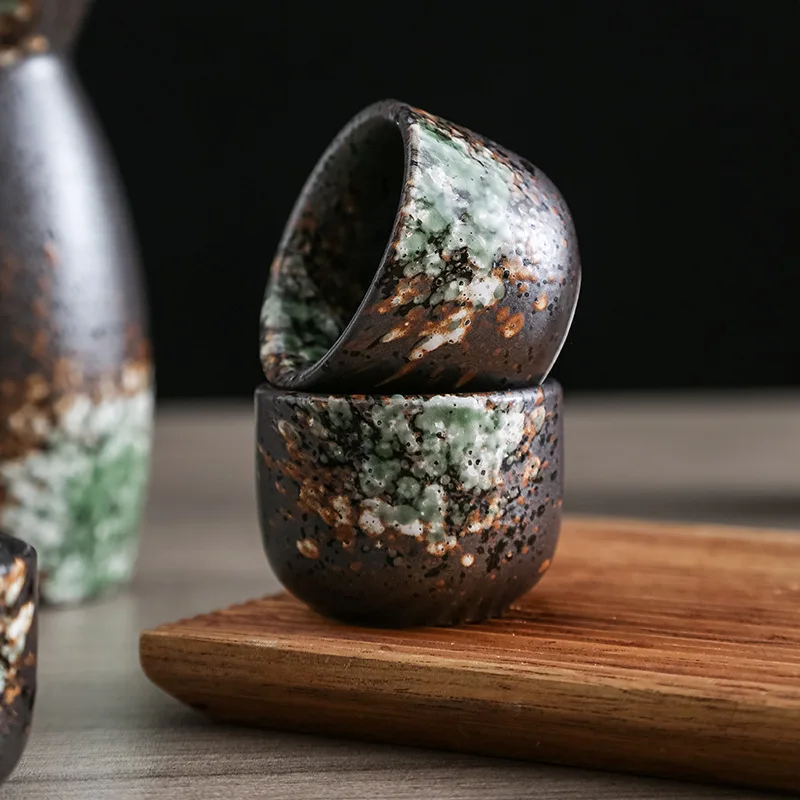 Japanese Restaurant drinkware ceramic tea cup handmade stoneware sake cup Household porcelain water mug for sale master cup
