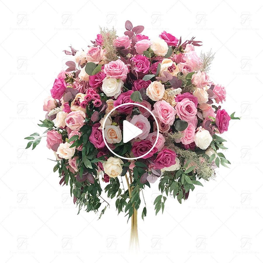 FINE Decorative Artificial Silk Rose Events Party Centerpiece Table Flower Table Centerpiece Wedding Flower Ball