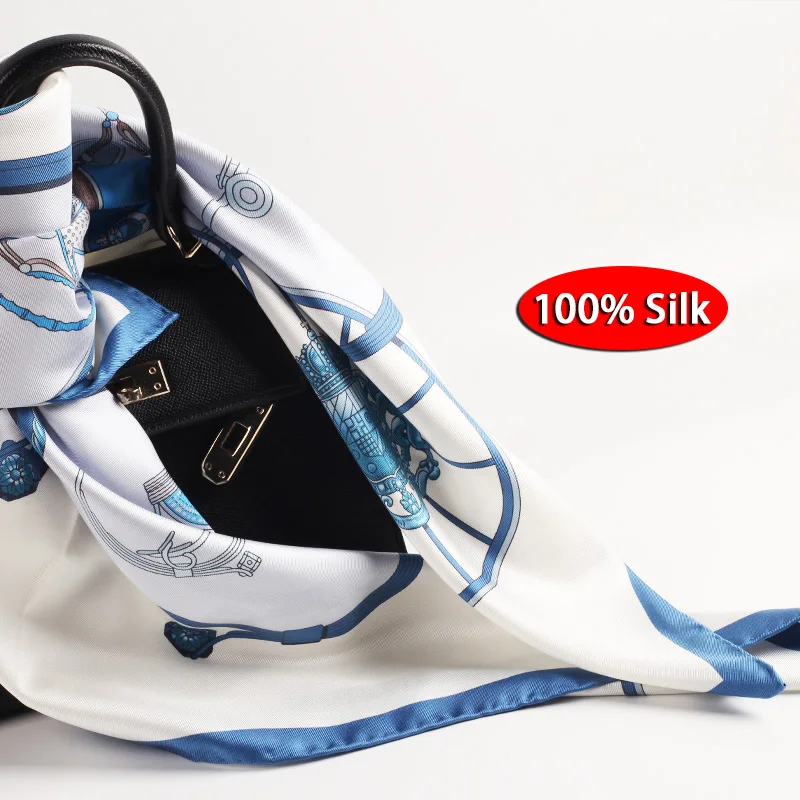 2024 New Styles Good Quality Custom Silk Scarf Logo Wholesale Low MOQ Luxury Printed Silk Scarf For Fashion Women