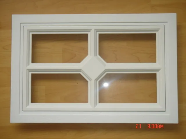 Elegant Foamed Garage Door With PVC Windows Inserts