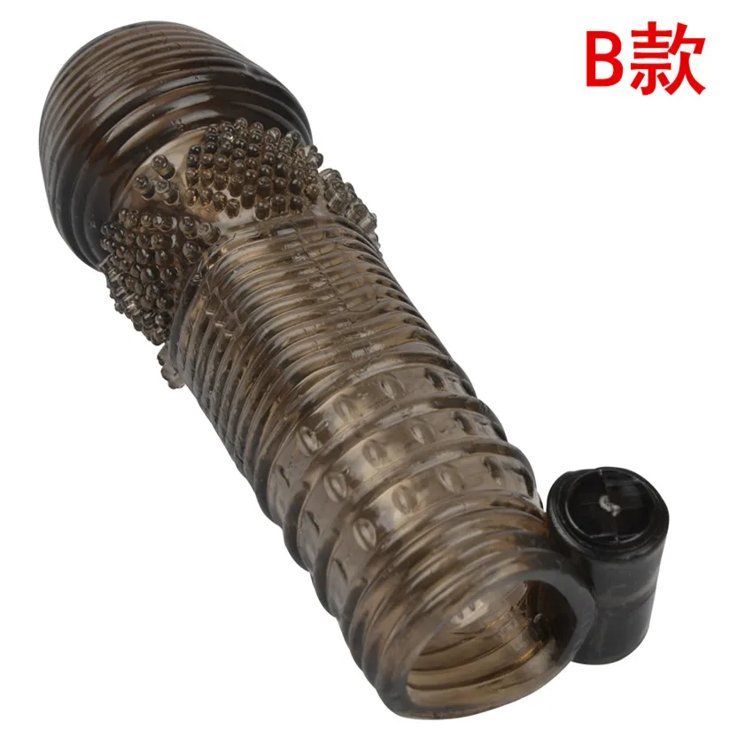 
Многоразовый Пенис с рукавом для увеличения утолщение задержка длительное время длительная секс Кристалл увеличение шаблон B 