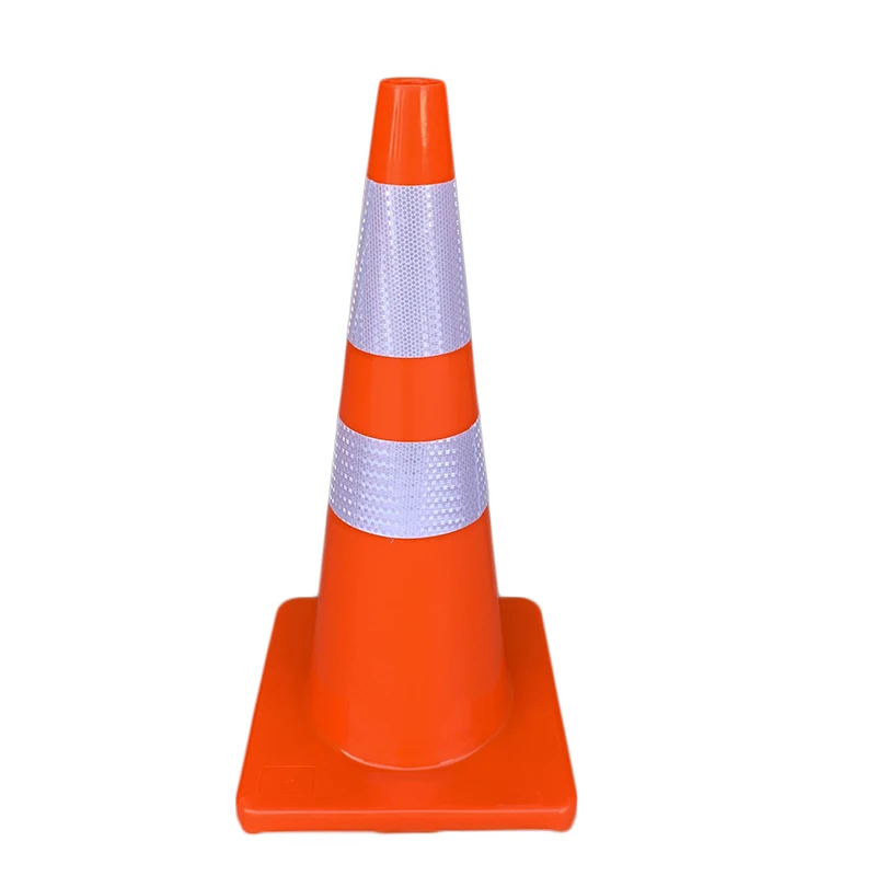 70cm all red PVC traffic cone road cone
