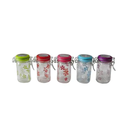 330 ml / 10 oz  Wholesale Glass Jars packaging bottles Spice condiment container organizer kitchen metal clip top glass shaker