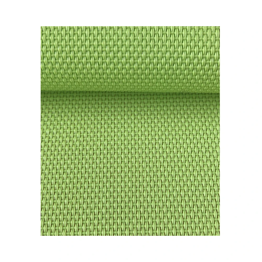 High Quantity Fashion Green Pvc Plastic Mesh Woven Fabric For Outdoor Chairs Textiles