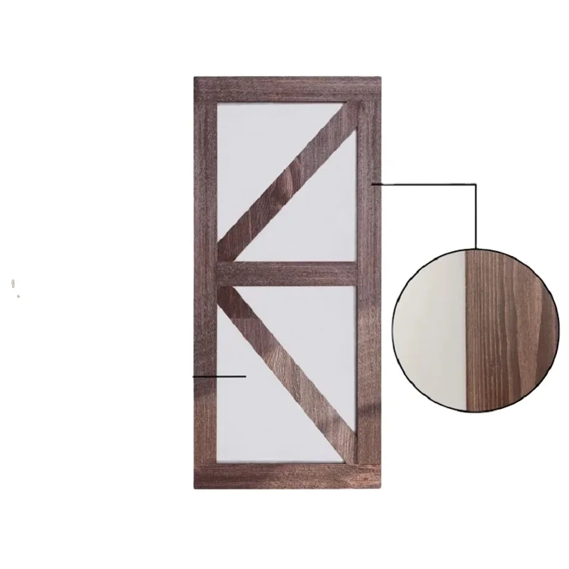 BOWDEU DOORS Slab barn doors factory cheap price prehung wooden internal 3 panel white primer HDF with door frame