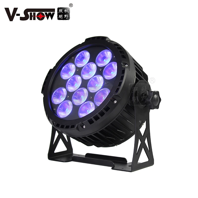 V-Show Waterproof LED Battery Par Light for Wedding Party Outdoor LED Battery Stage Lights Waterproof 12 * 18W RGBWA UV IP65
