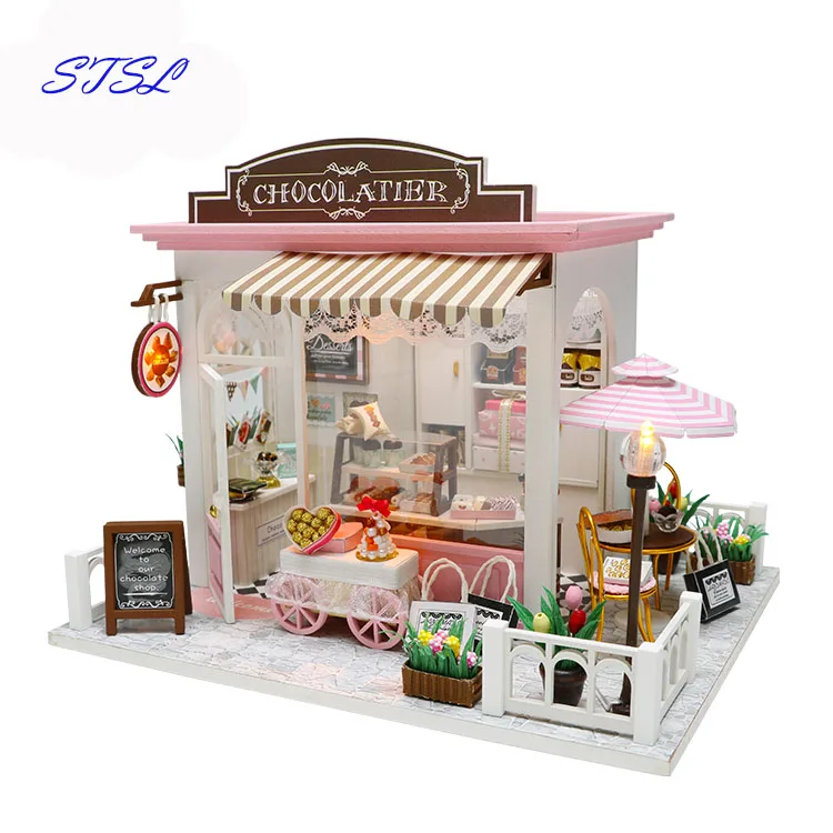educational toys DIY TOY micro wooden doll house for girls birthday gift toy