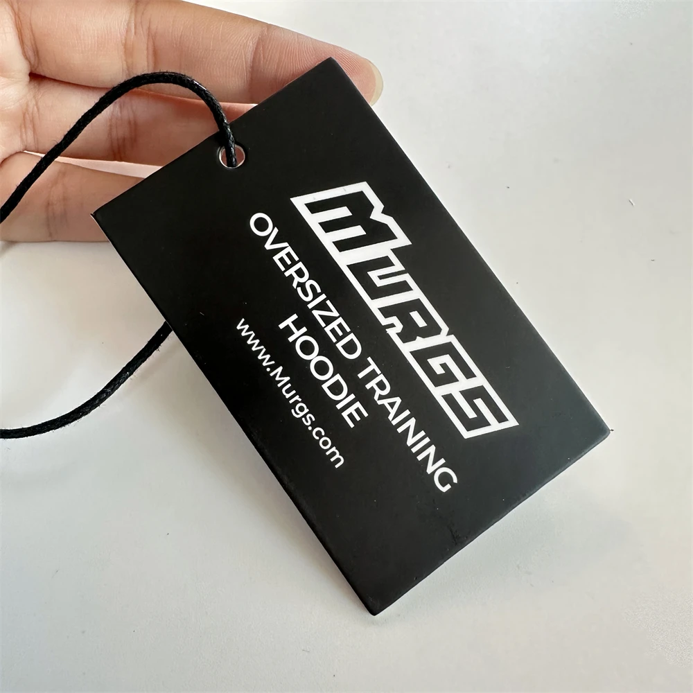 Eco Friendly Custom Hang Tag For Clothing Brand Logo Garment Cardboard Swing Hangtags Label