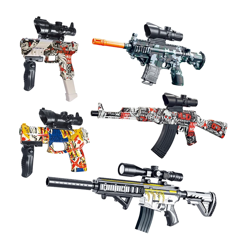 M416 Gel Blaster Gun AK-47 Gel Ball Blaster Rechargeable MK23 Electric Water Gel Ball Blaster