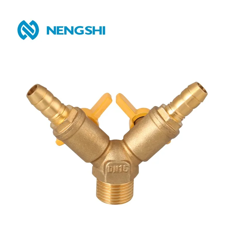 Female Male Brass Gas Ball Valve With Butterfly Handle 1/2 inch 3/4 inch 1 inch