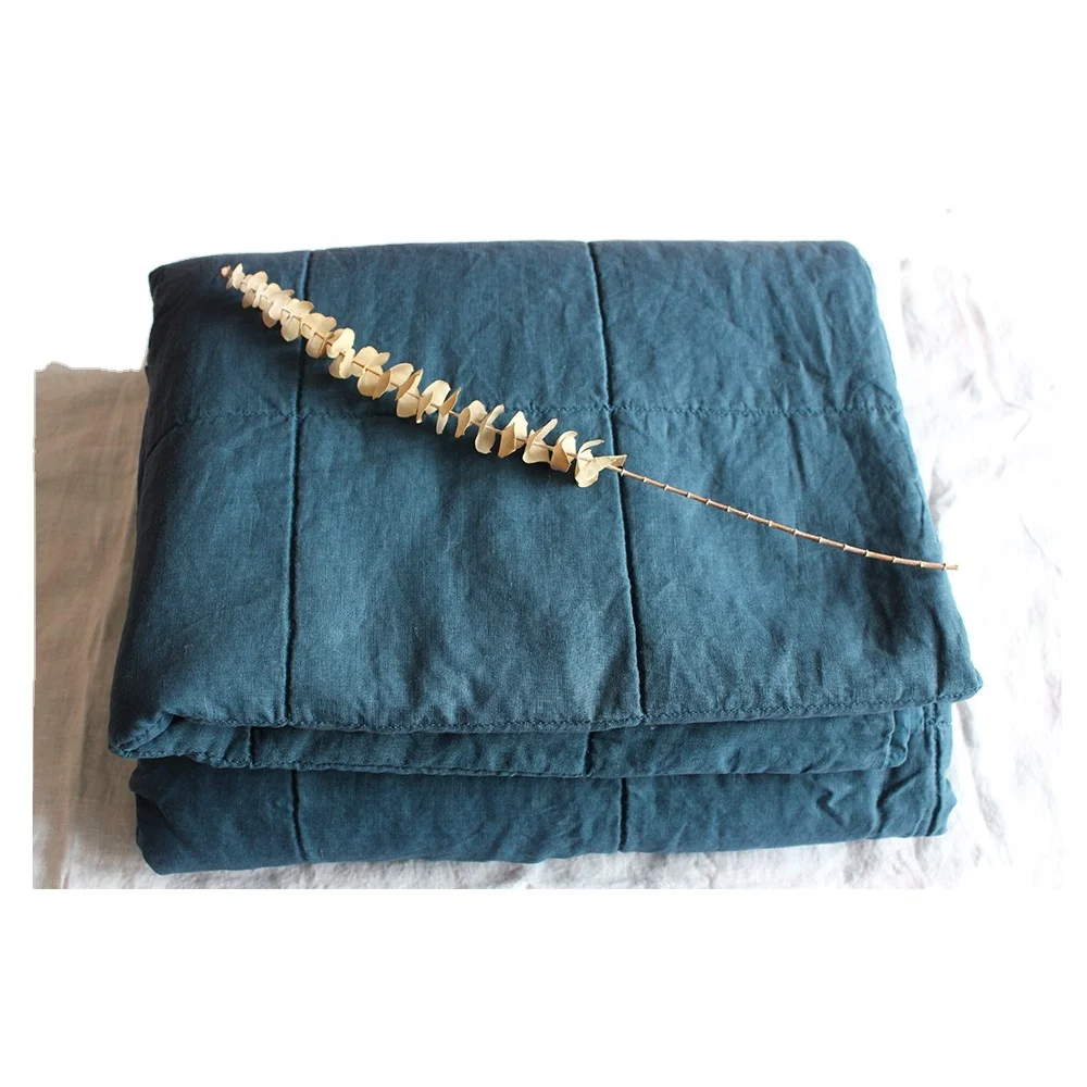 LZ stone washed french flax linen quilts throw blanket 100% linen flax quilts bedding bedspreads.jpg