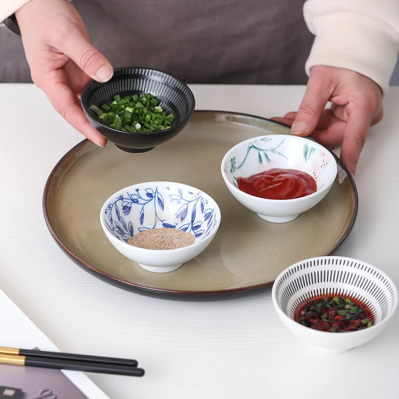 Wholesale Bulk 3.25inch japanese porcelain dish small mini ceramic tableware dish for home hotel restaurant