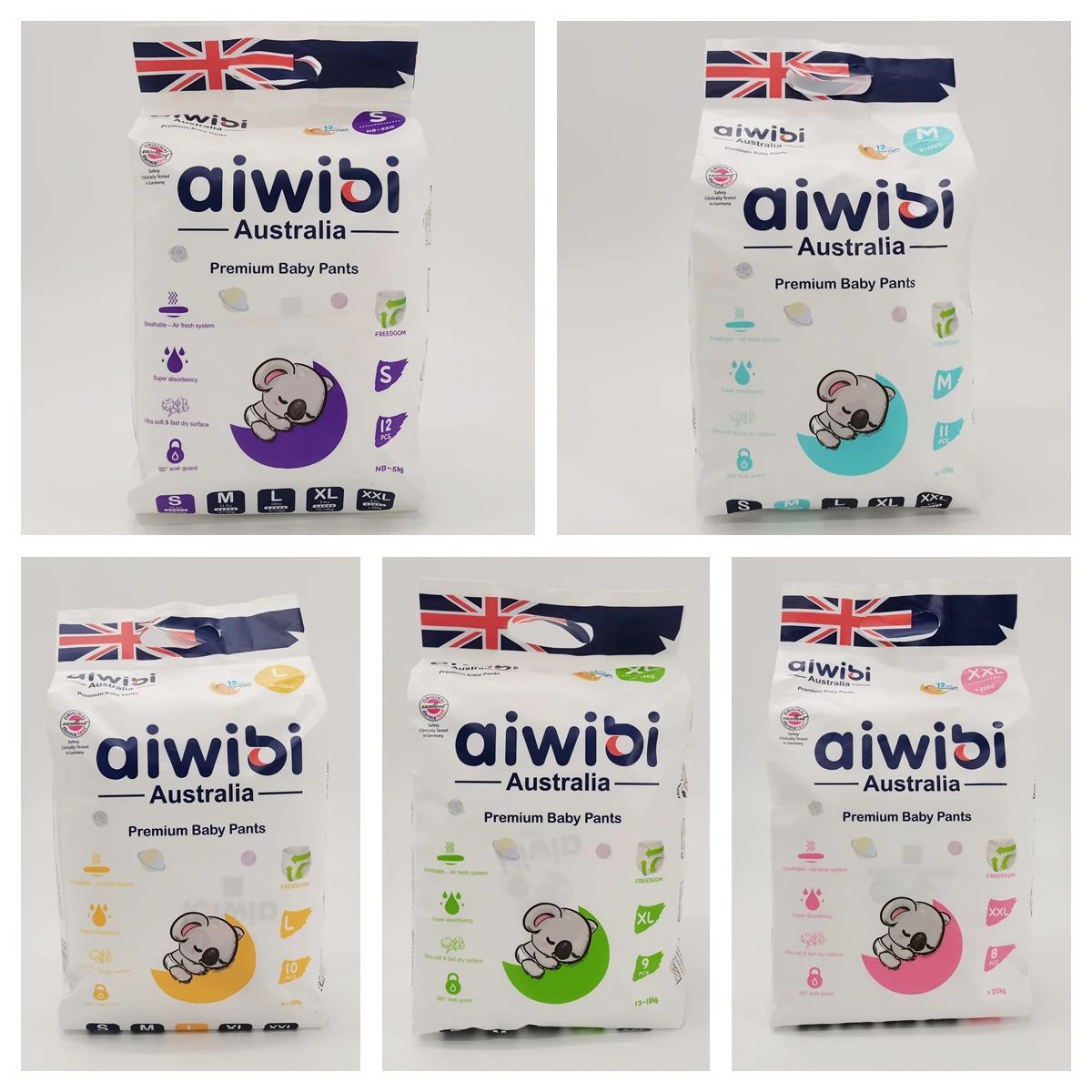 aiwibi super brand pull up ultra thin baby pant diapers super absorption top quality hot sell Q shape super breathable with ADL