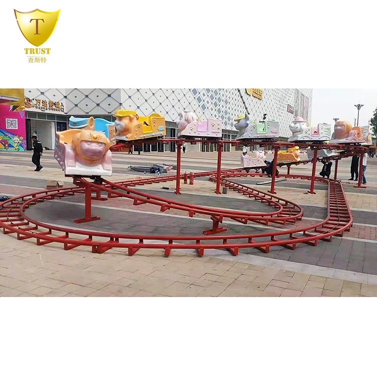 Amusement Park Track Roller Coaster Mini Shuttle Car Rides Garden Roller Coaster